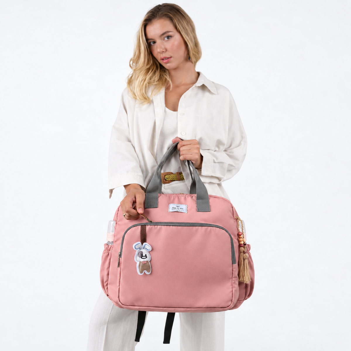 Luna Pembe Anne Bebek Bakım Çantası