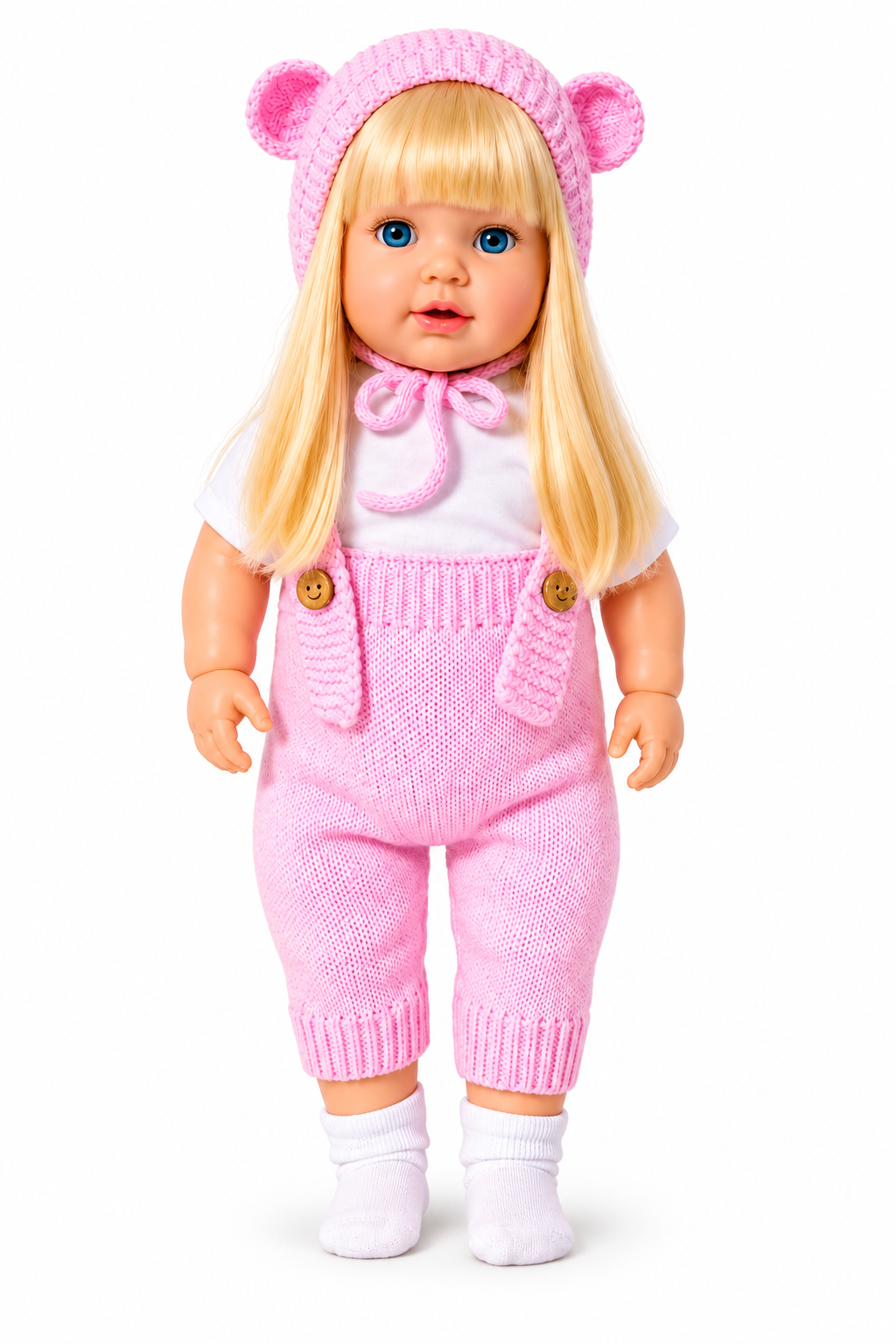Pembe Sarışın 60 Cm Trikolu Masal Anlatan Anlatan Umay Bebek Et Bebek 2