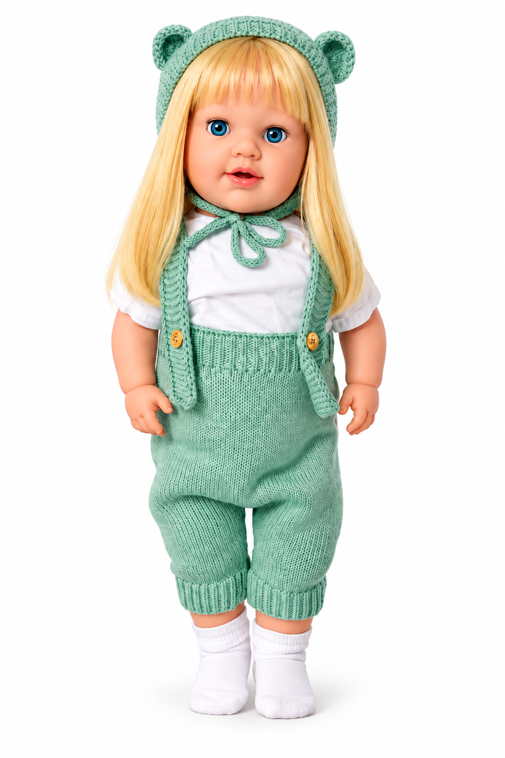 Yeşil Sarışın 60 Cm Trikolu Masal Anlatan Anlatan Umay Bebek Et Bebek