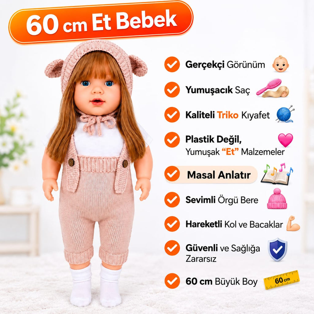Pudra Pembe 60 Cm Trikolu Masal Anlatan Anlatan Umay Bebek Et Bebek