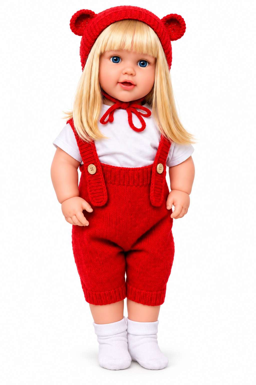 Kırmızı Sarışın 60 Cm Trikolu Masal Anlatan Anlatan Umay Bebek Et Bebek
