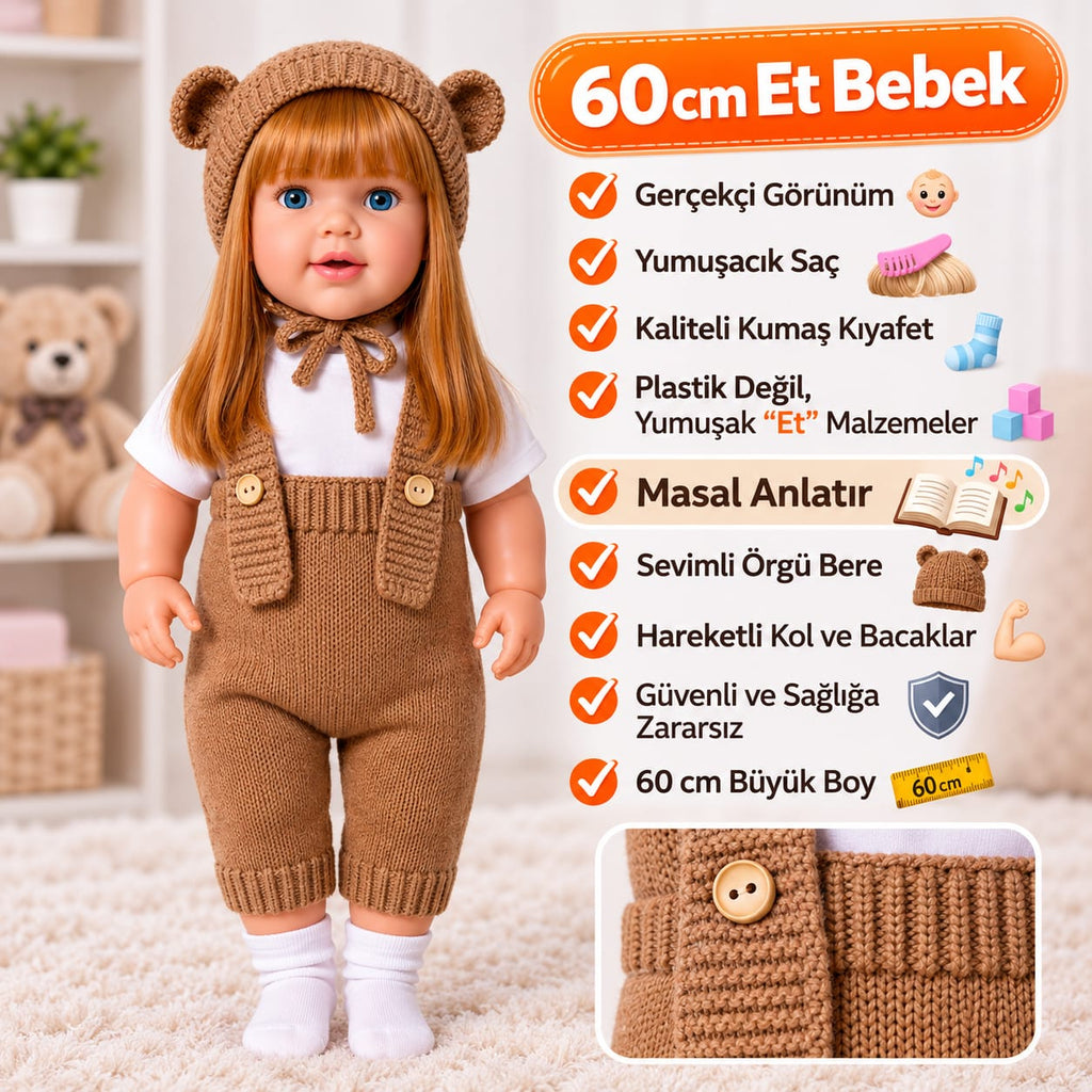 Kahverengi 60 Cm Trikolu Masal Anlatan Anlatan Umay Bebek Et Bebek 4