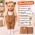 Kahverengi Sarışın 60 Cm Trikolu Masal Anlatan Anlatan Umay Bebek Et Bebek 1